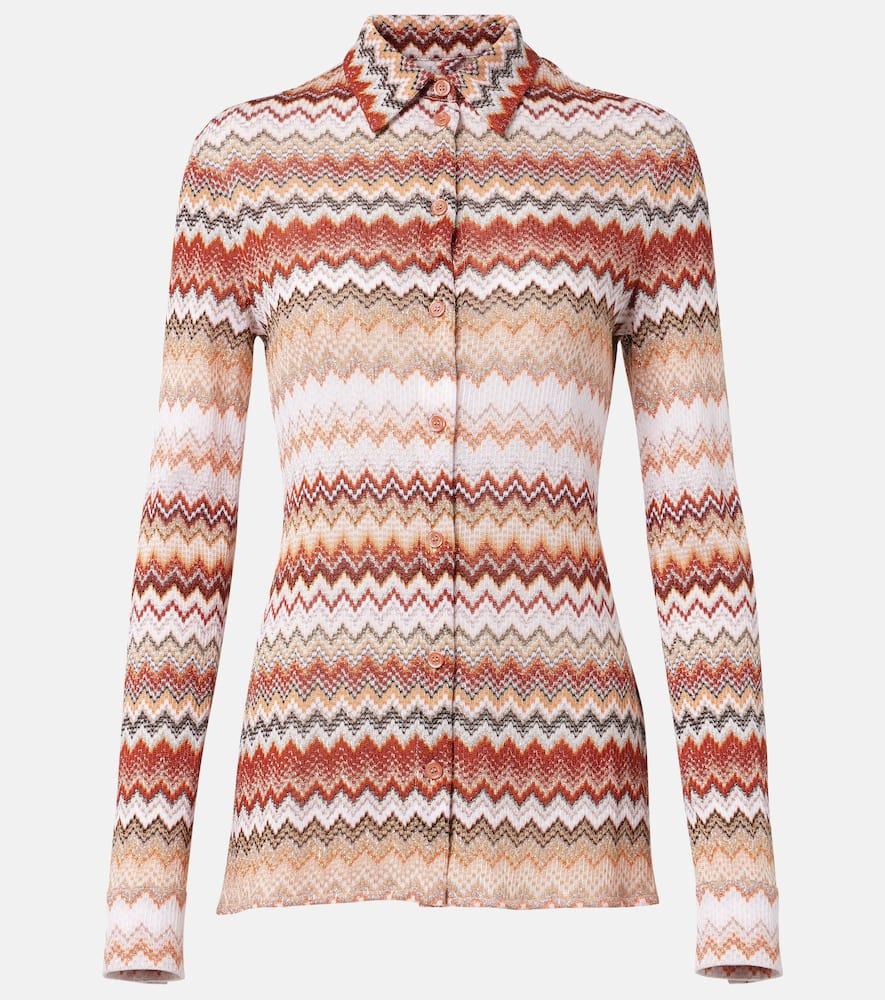 missoni zigzag lamé shirt