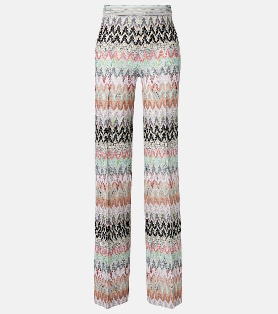 missoni zigzag lamé straight pants