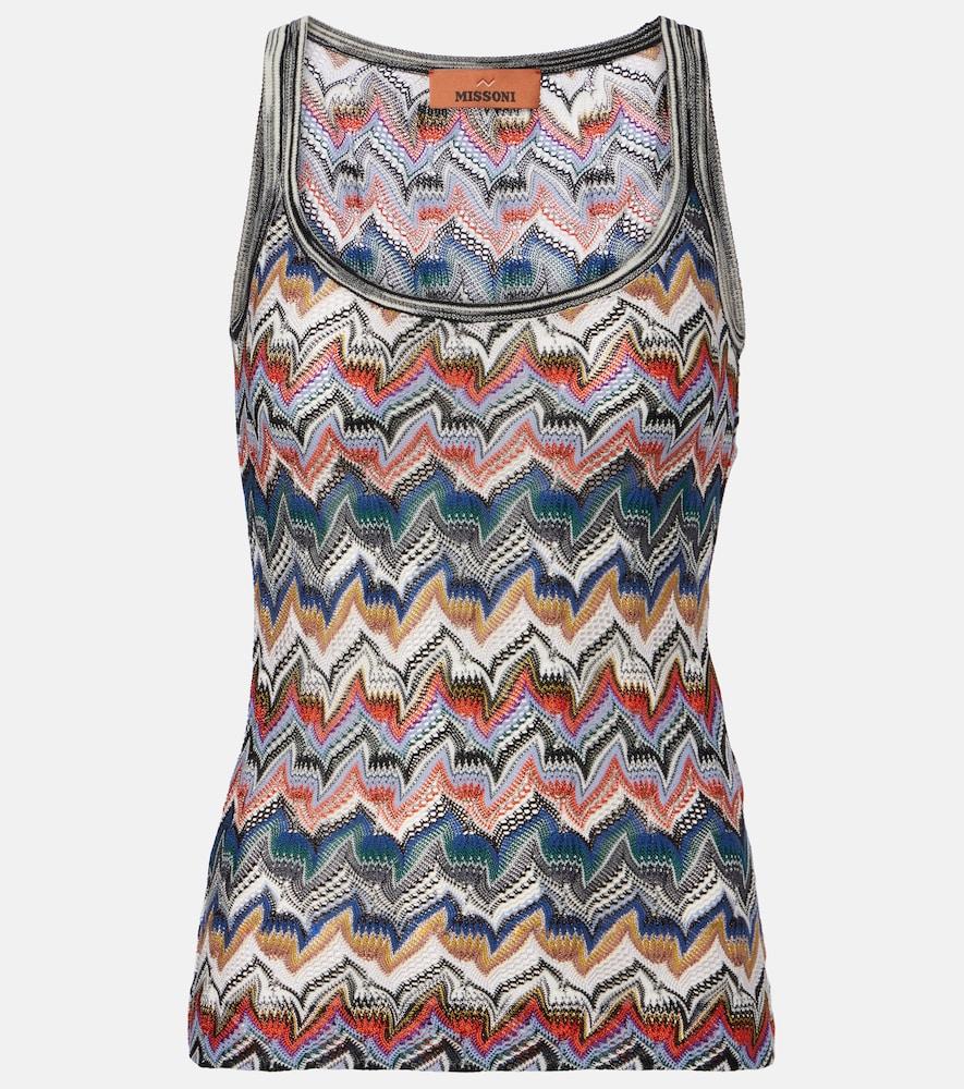missoni zigzag lamé tank top