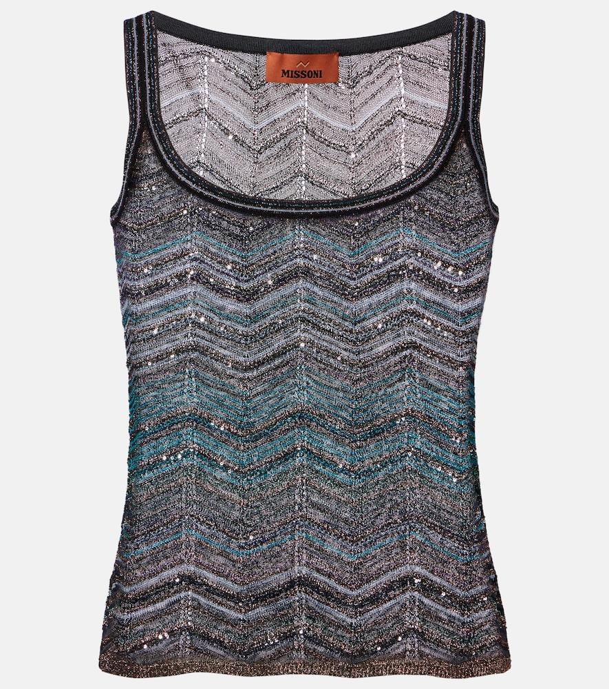 missoni zigzag lamé top