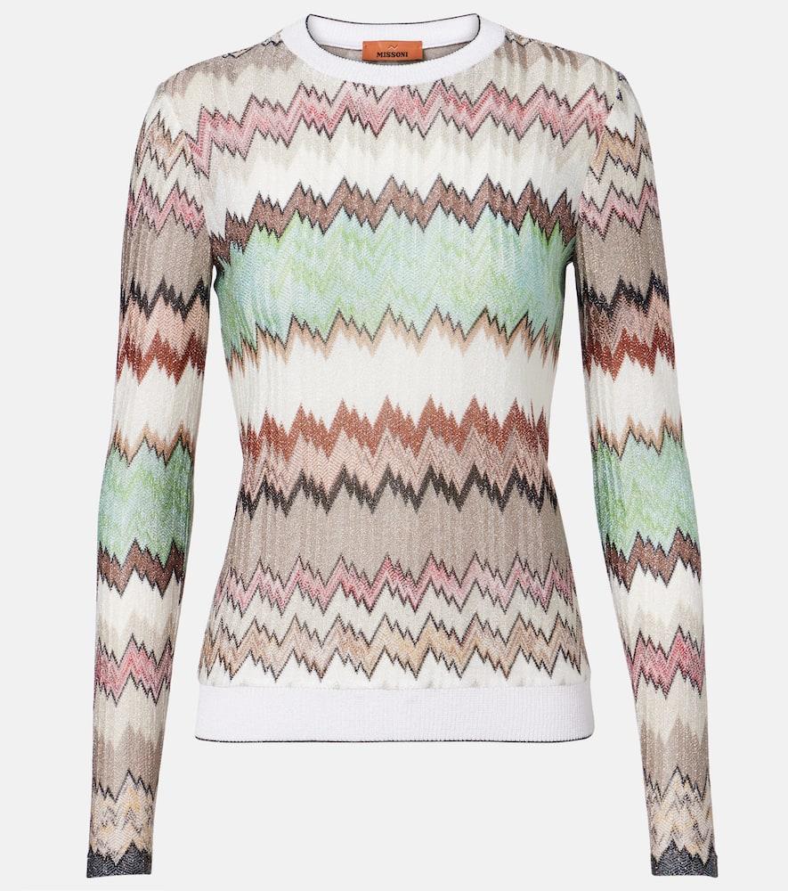 missoni zigzag lamé top