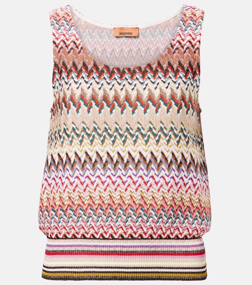 missoni zigzag lamé top