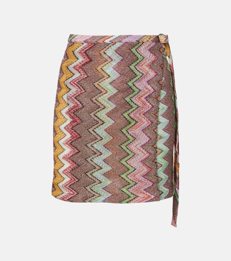 missoni zigzag lamé wrap skirt