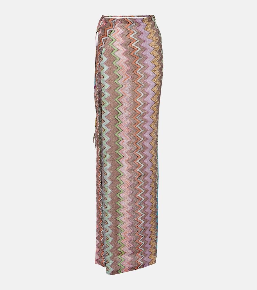 missoni zigzag lamé wrap skirt