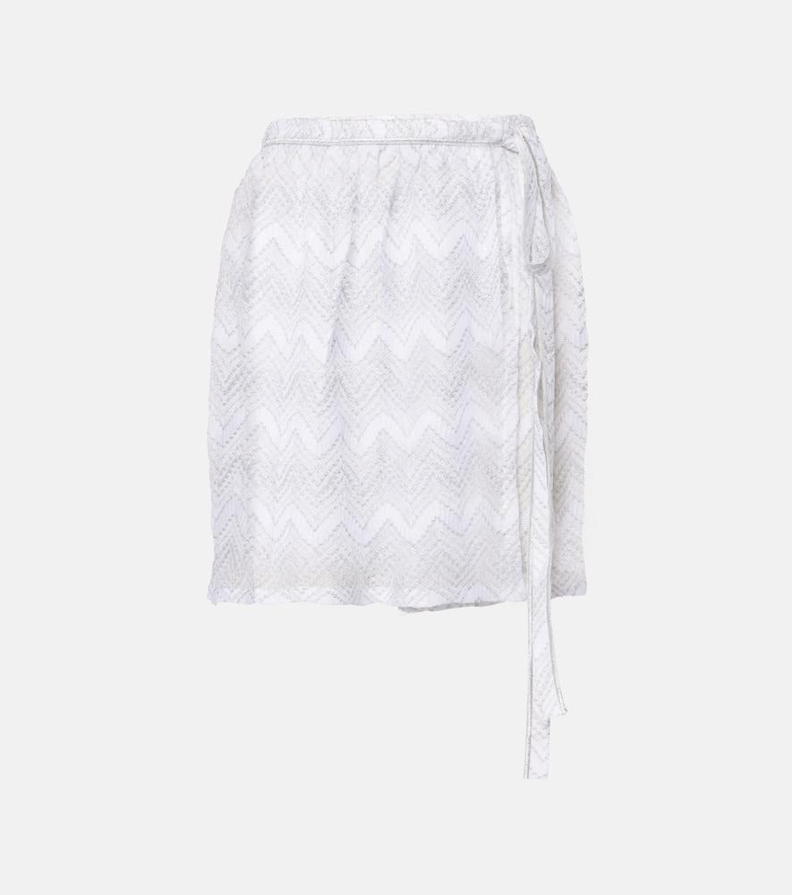 missoni zigzag lamé wrap skirt