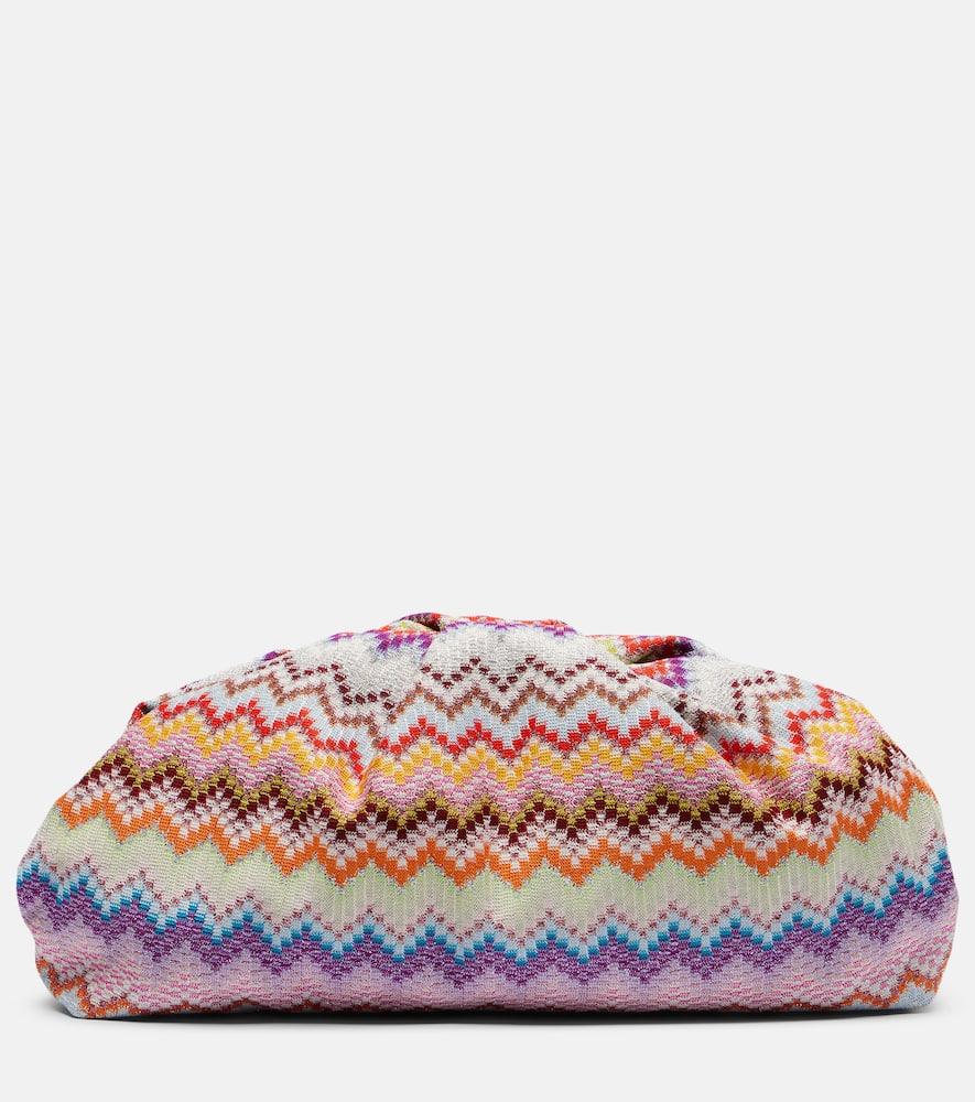 missoni zigzag large jacquard clutch