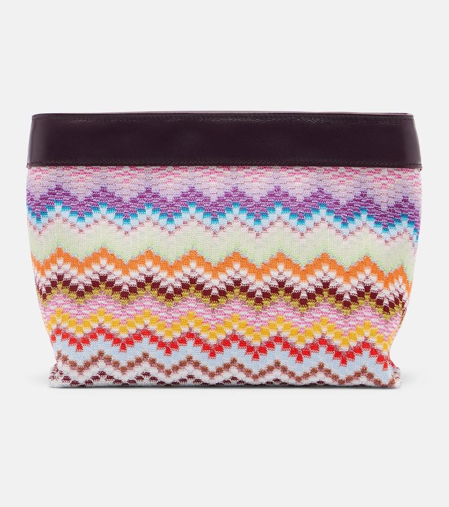 missoni zigzag large leather