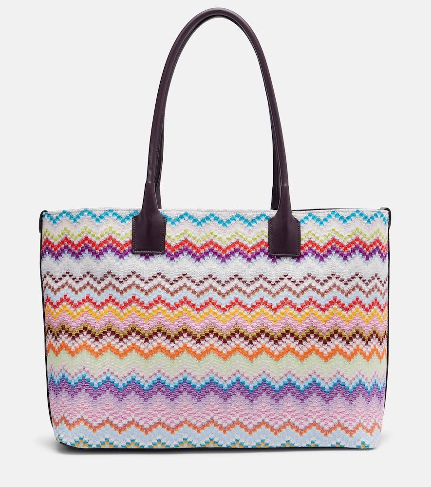 missoni zigzag leather