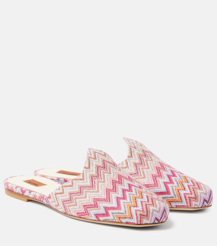missoni zigzag mules