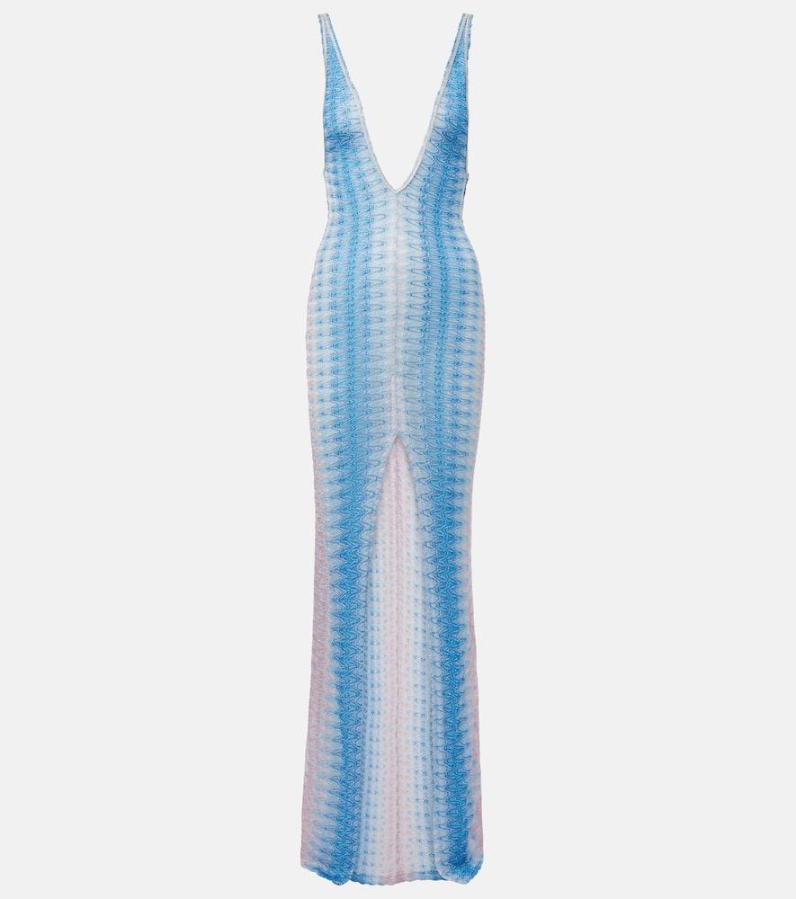 missoni zigzag ombré lamé maxi dress