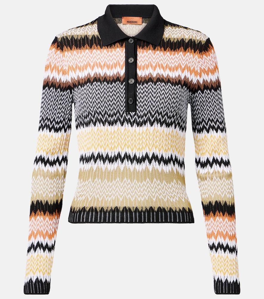 missoni zigzag polo sweater