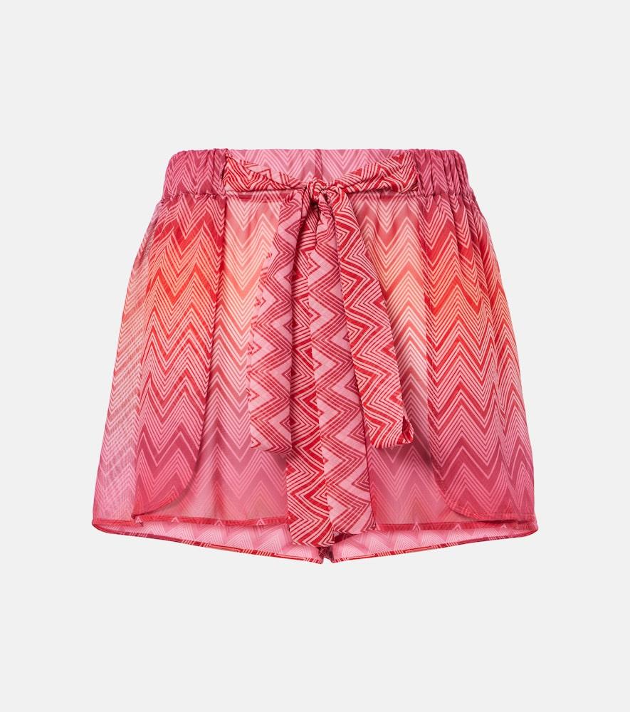 missoni zigzag printed silk shorts