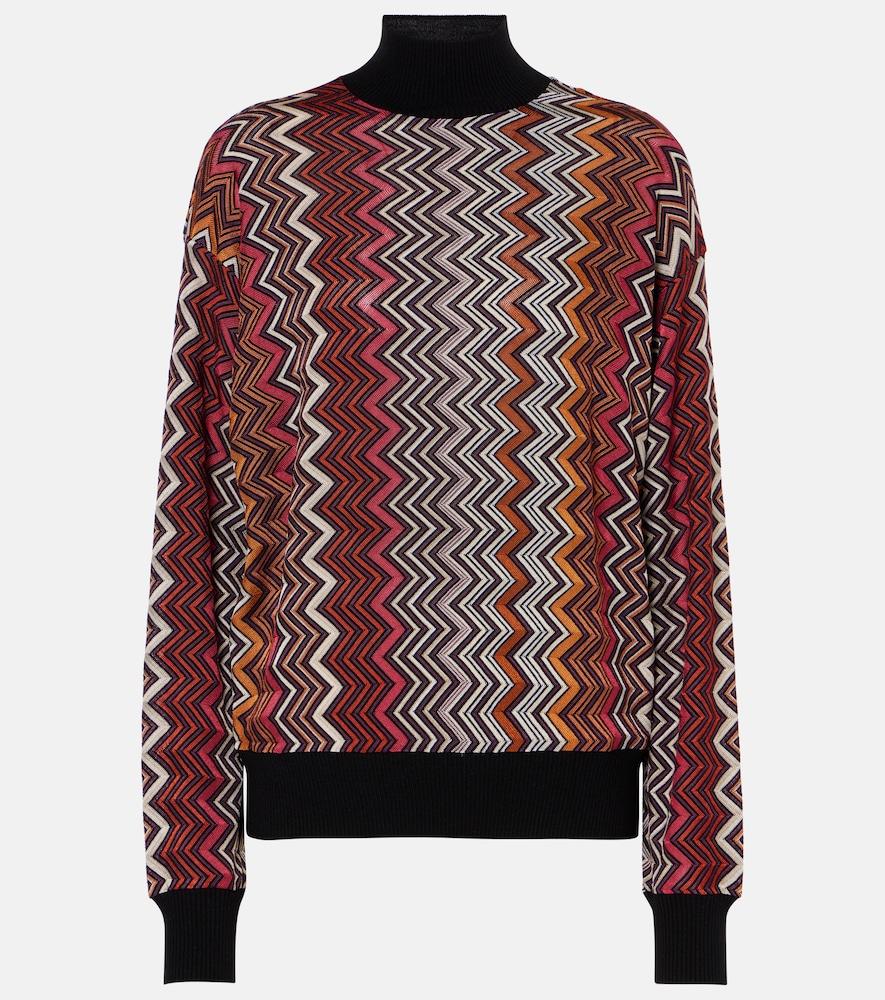 missoni zigzag turtleneck sweater