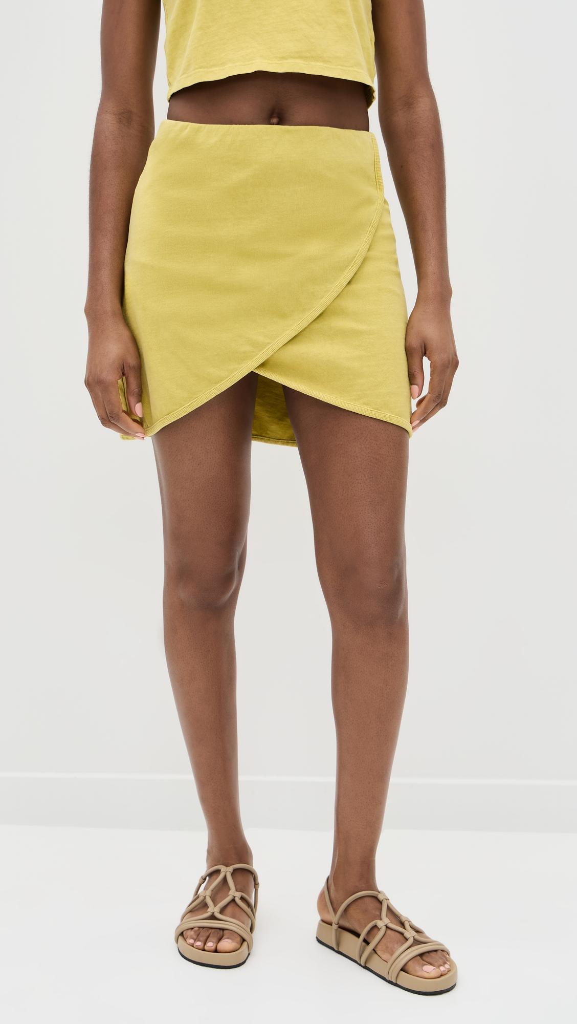 misty mini scallop wrap skirt
