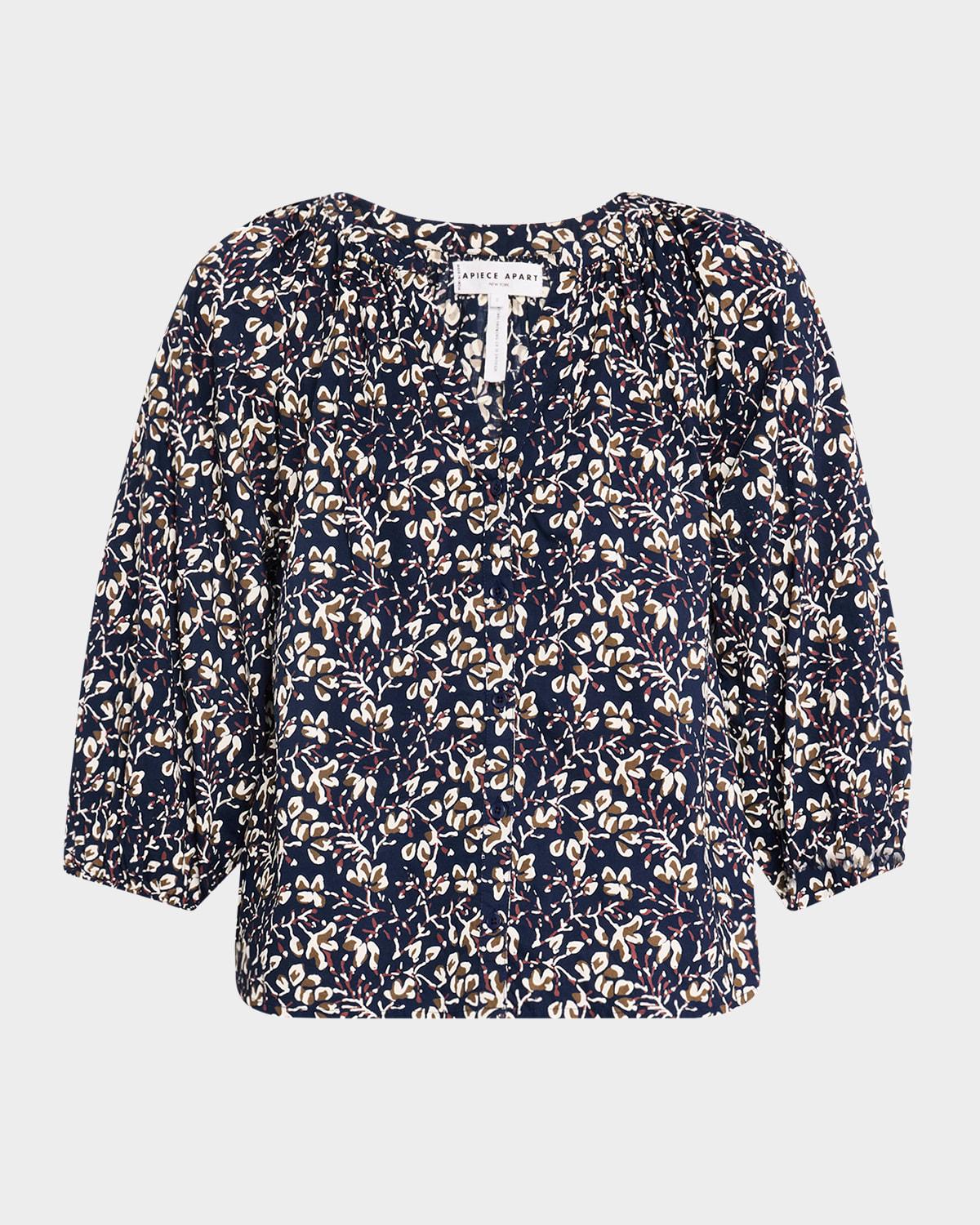 mitte floral-print organic cotton top