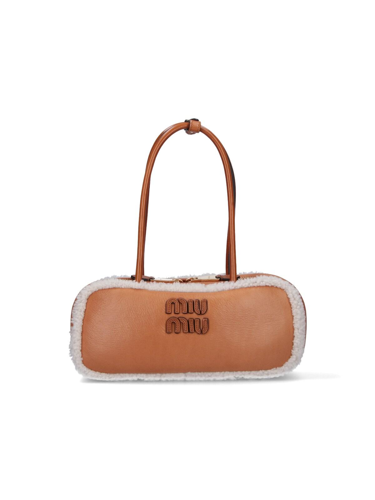 miu miu 'arcadie' shearling bag