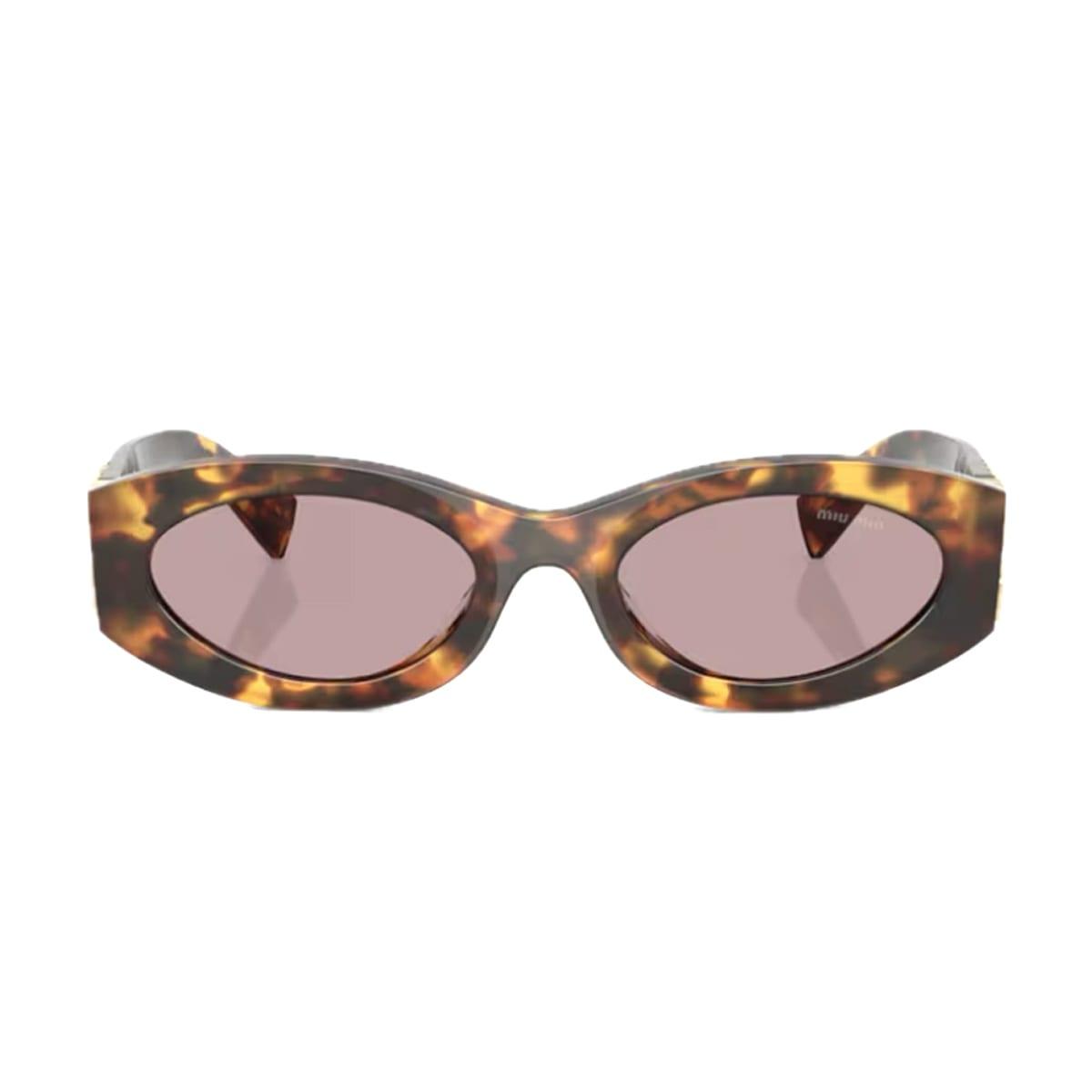 miu miu 0mu 11ws miu glimpse 14l20i havana sunglasses