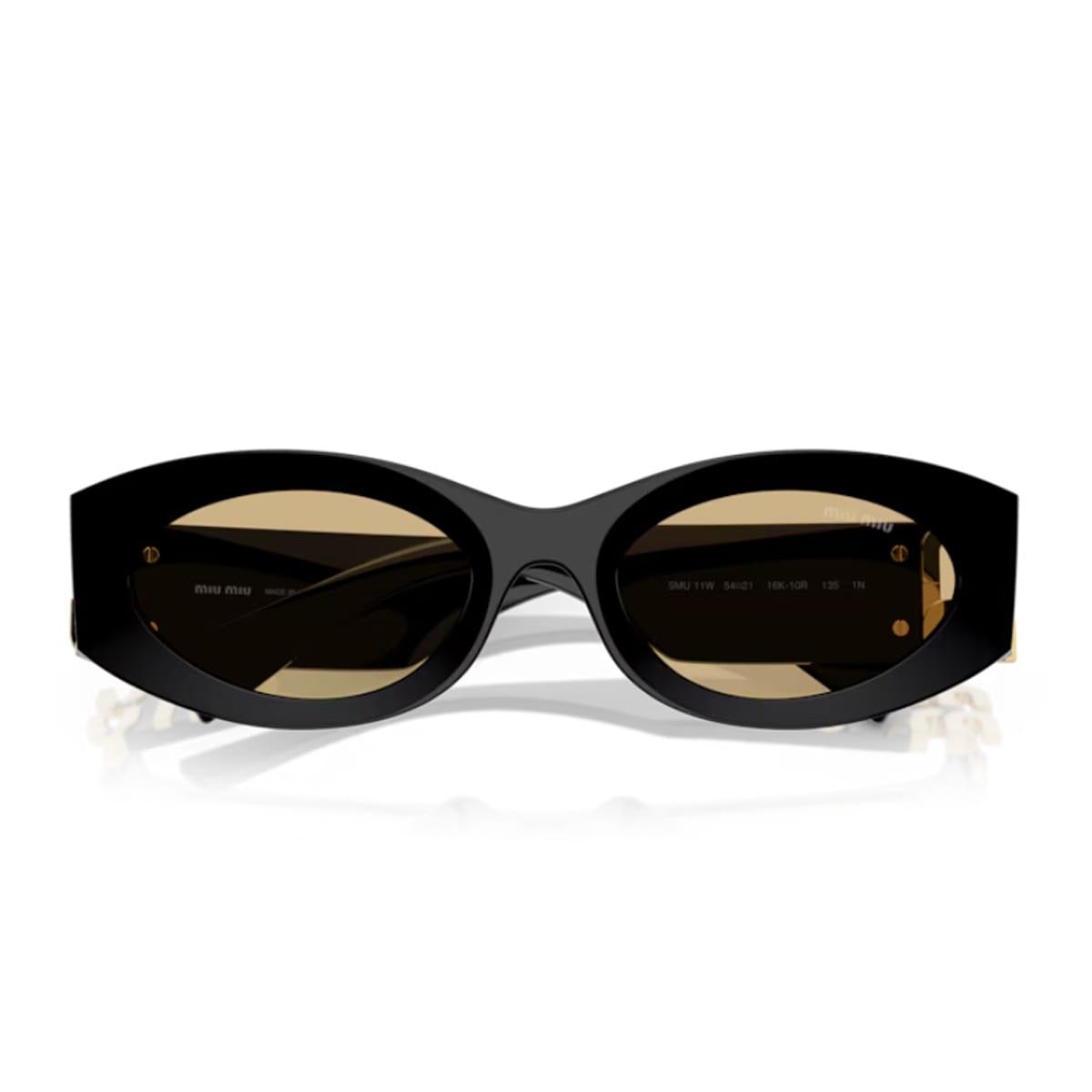 miu miu 0mu 11ws miu glimpse 16k10r nero sunglasses