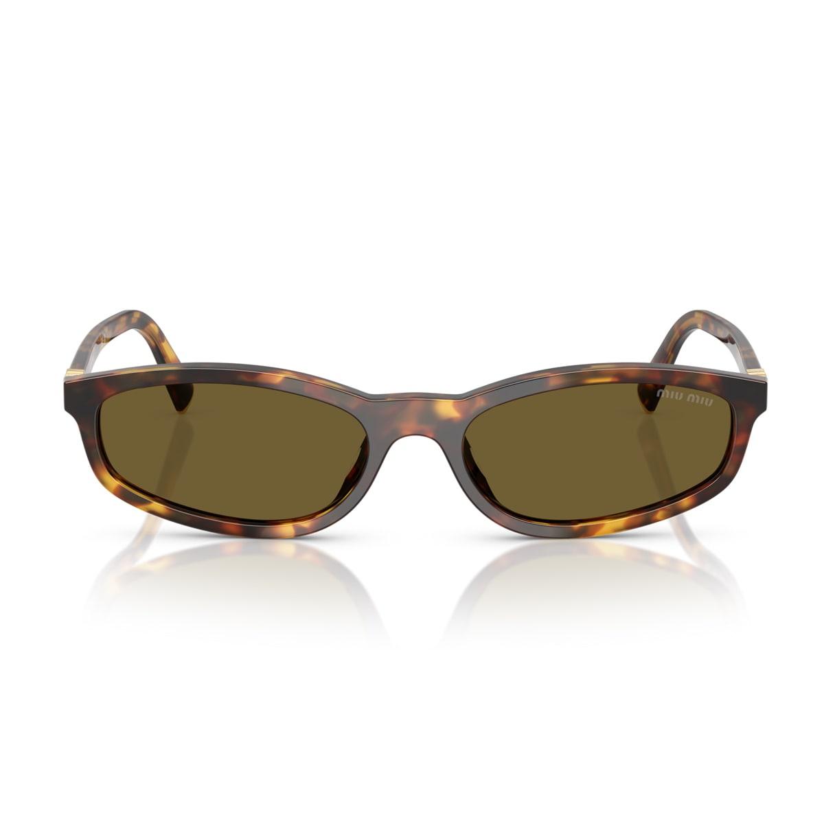 miu miu 0mu a06s 14l09z havana miele sunglasses