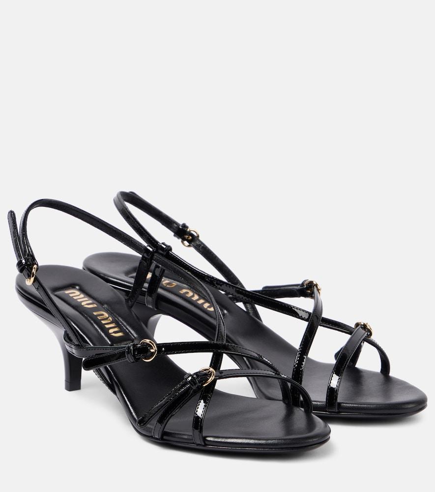 miu miu 55 patent leather sandals