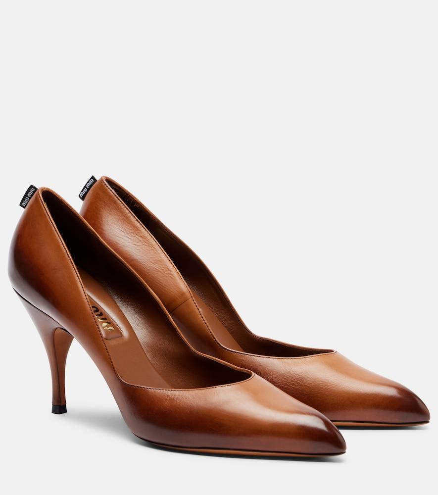 miu miu 85 leather pumps