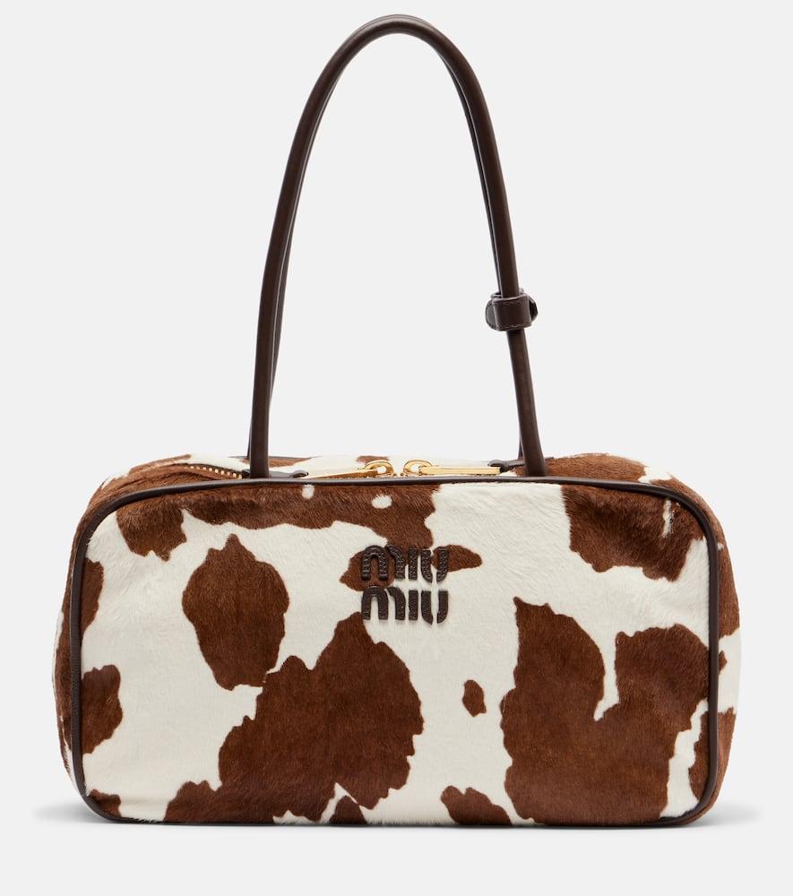 miu miu beau medium calf hair shoulder bag