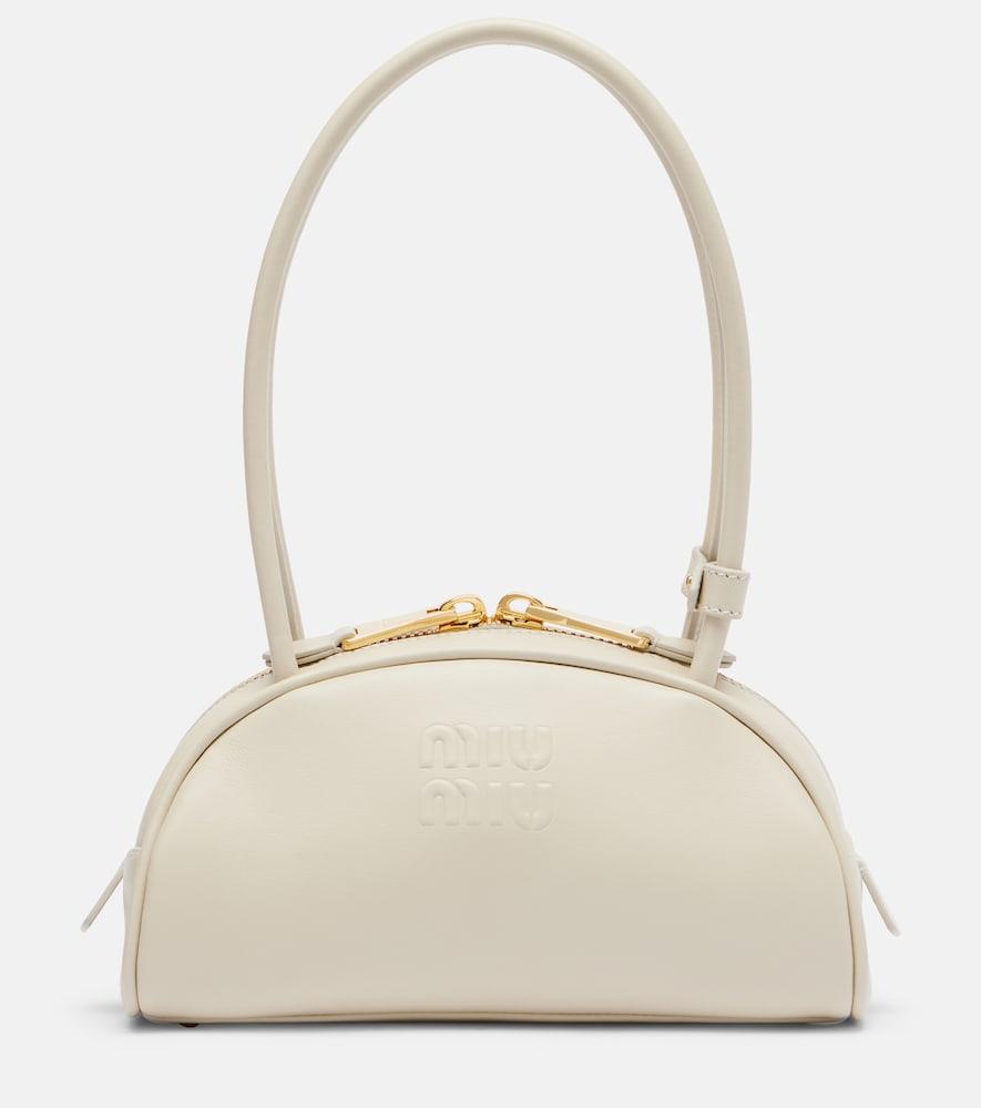 miu miu beau small leather bowling bag