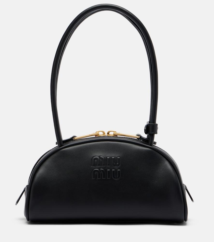 miu miu beau small leather bowling bag