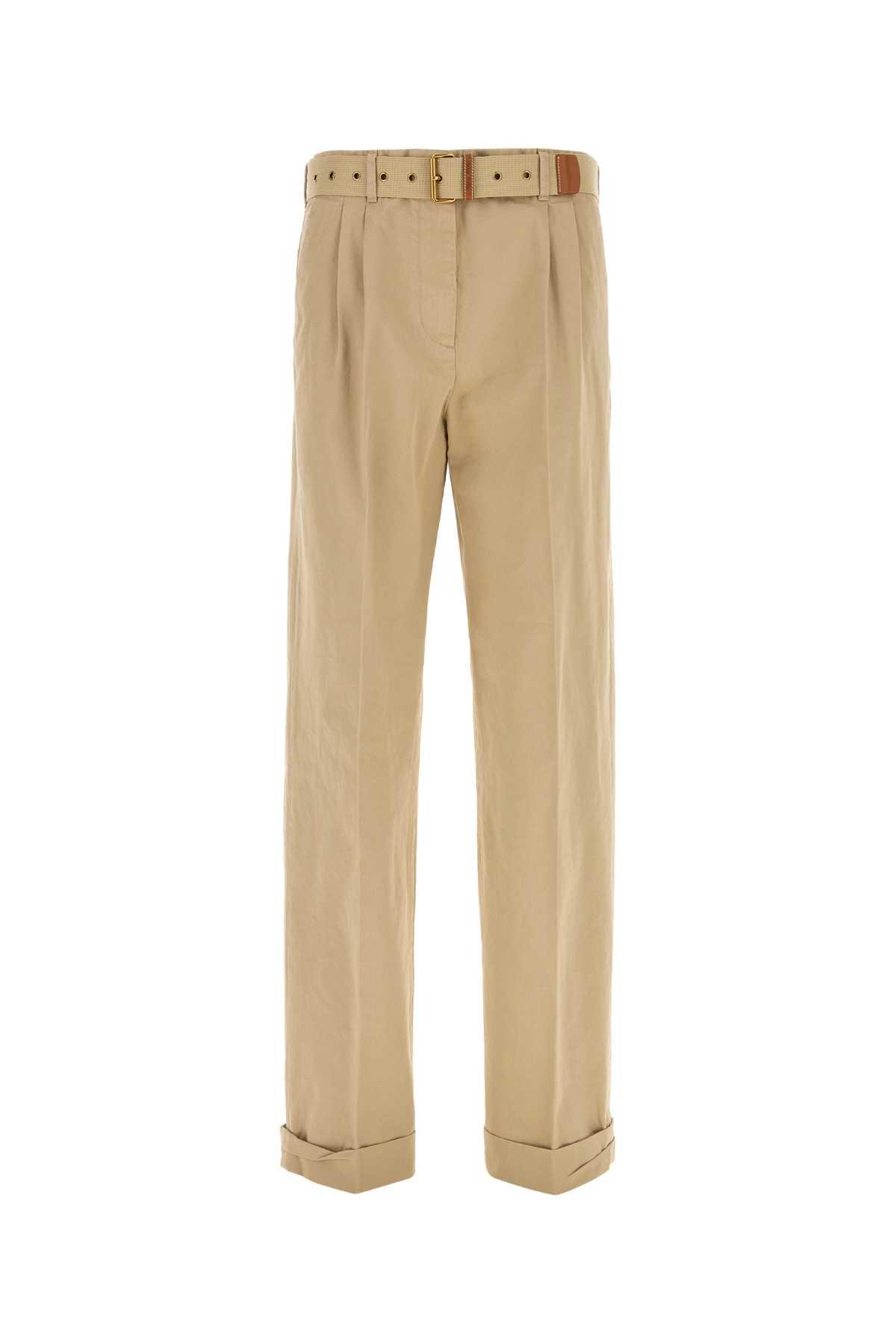 miu miu beige cotton pant