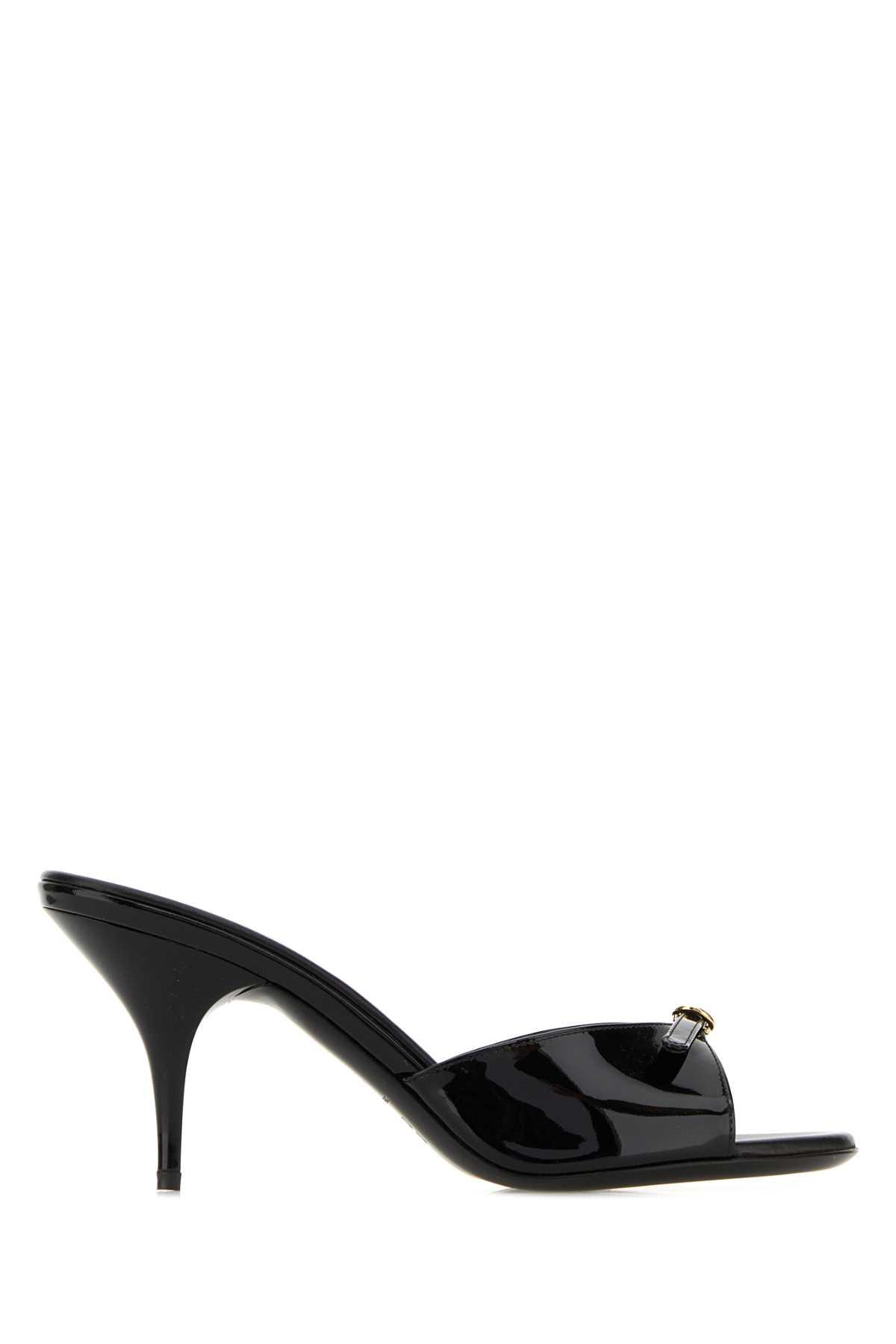 miu miu black leather mules