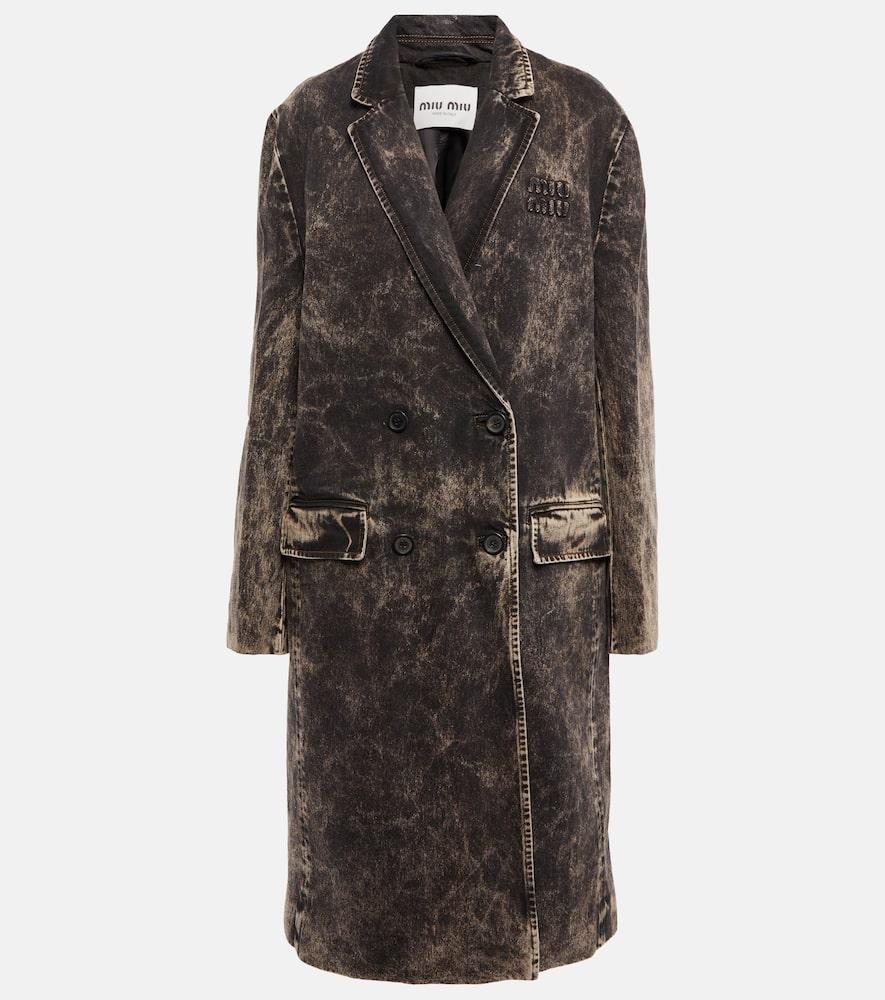 miu miu bleached denim coat