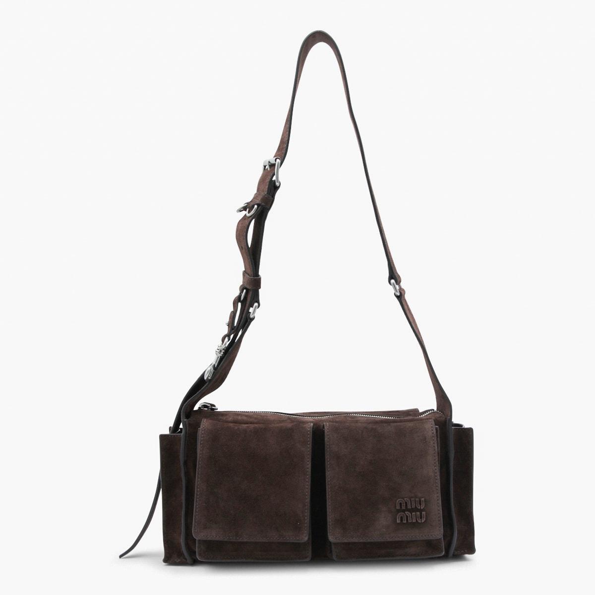 miu miu brown leather shoulder bag