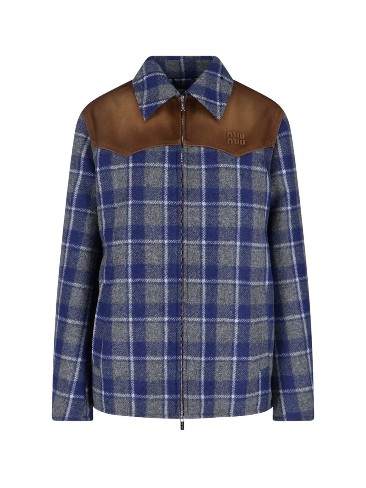 miu miu check jacket