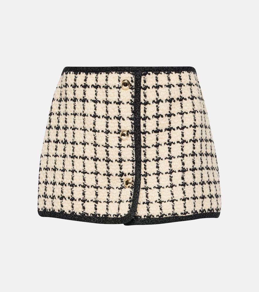 miu miu checked wool
