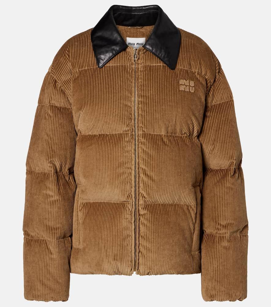 miu miu cotton corduroy down jacket