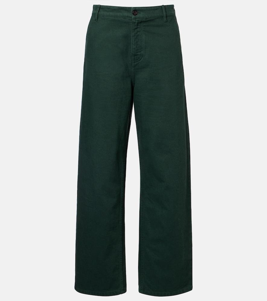 miu miu cotton gabardine straight pants