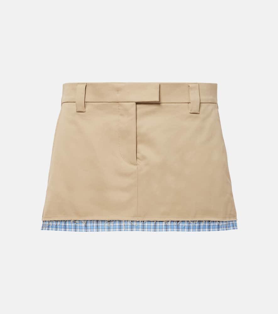 miu miu cotton miniskirt