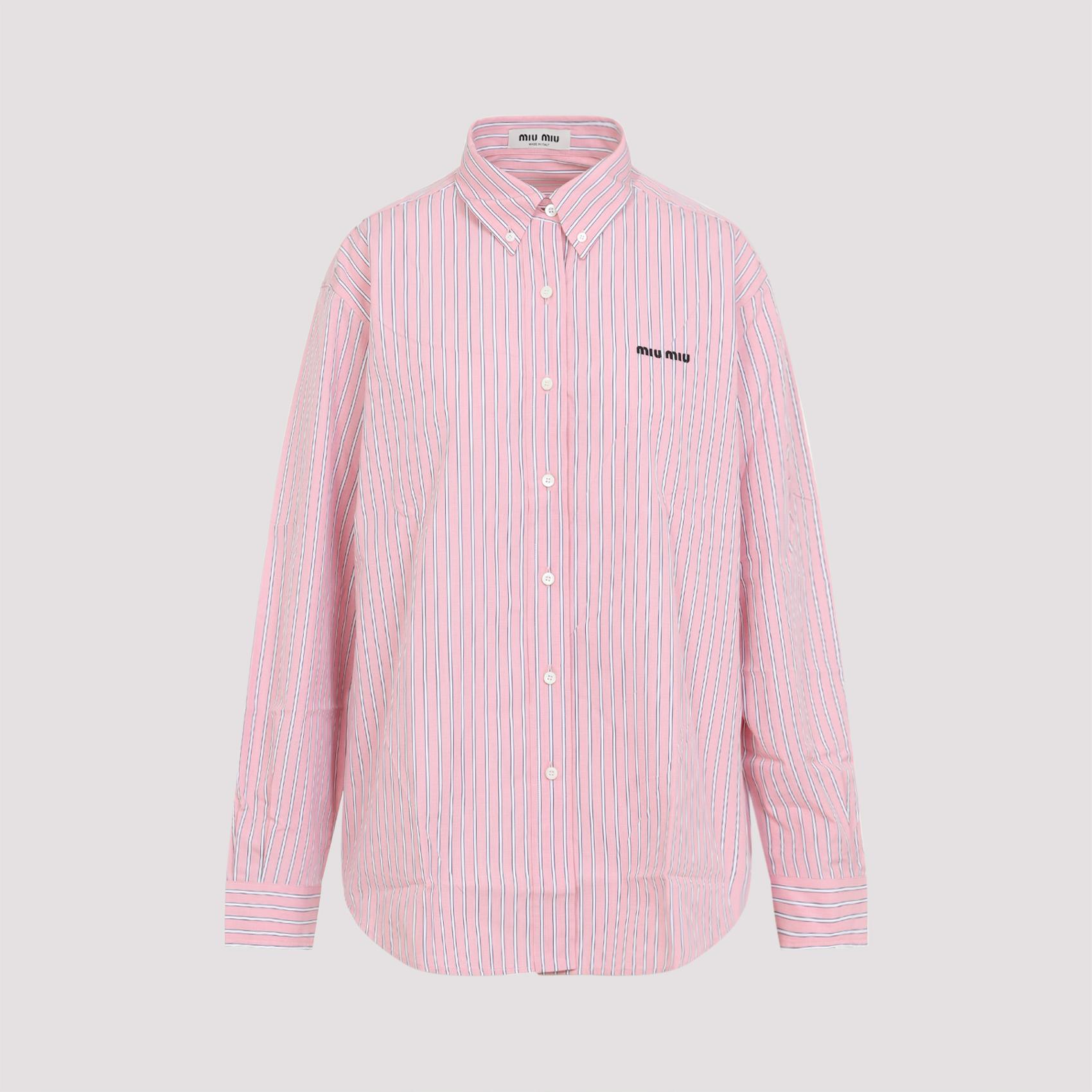 miu miu cotton shirt pink & purple - women
