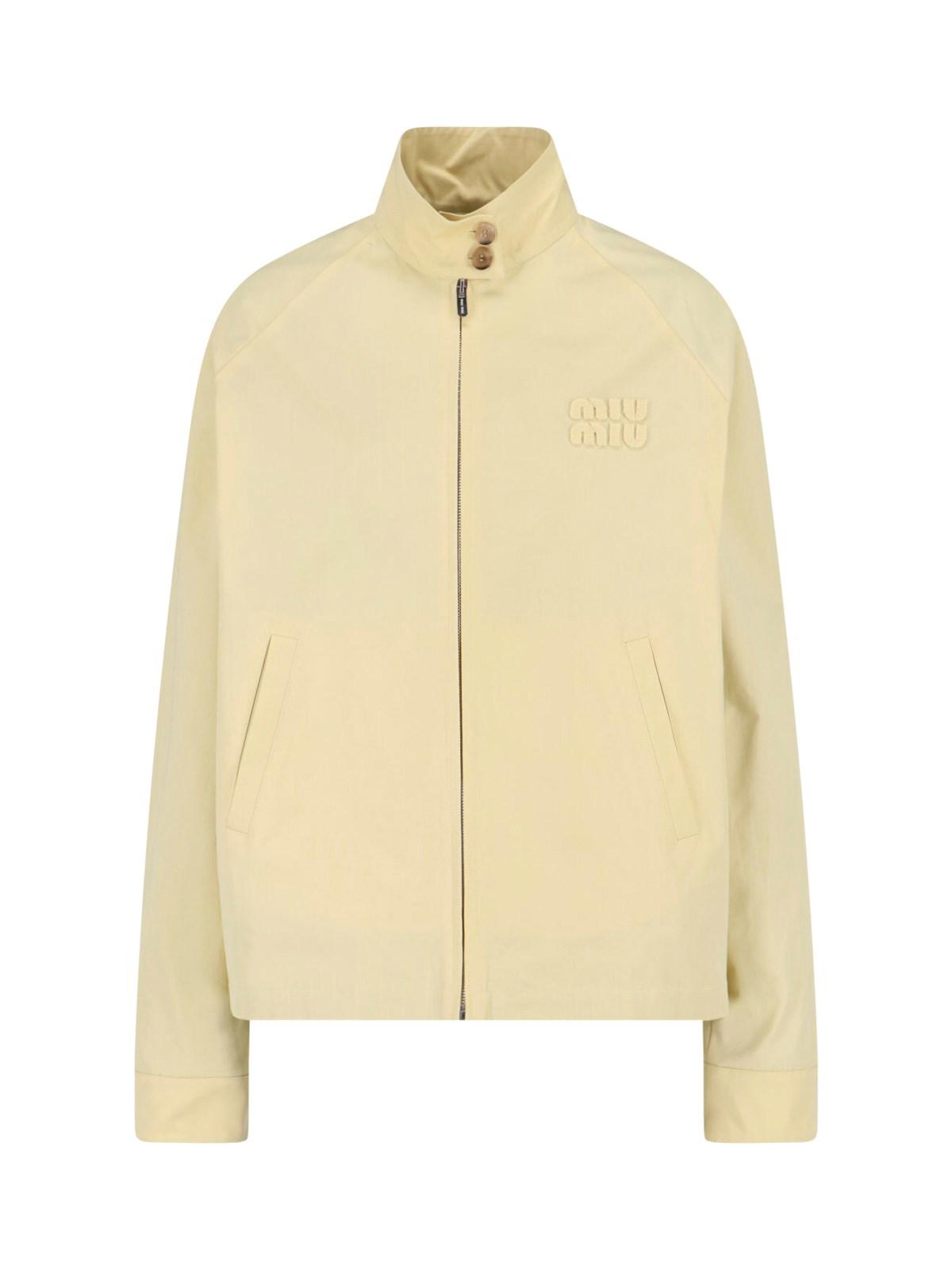 miu miu cotton twill jacket