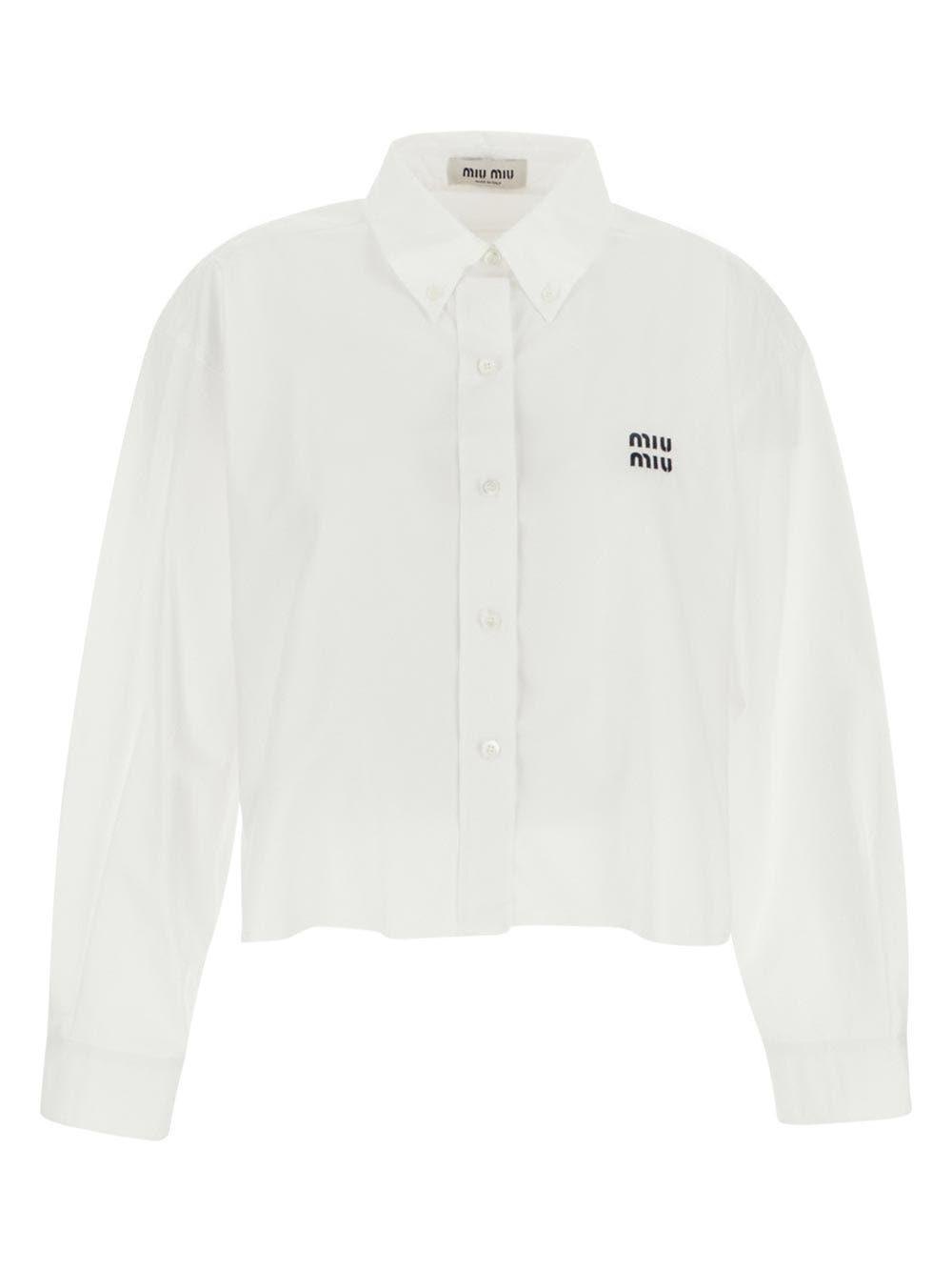 miu miu cropped shirt