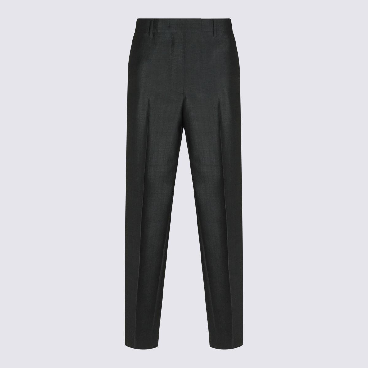 miu miu dark grey wool pants