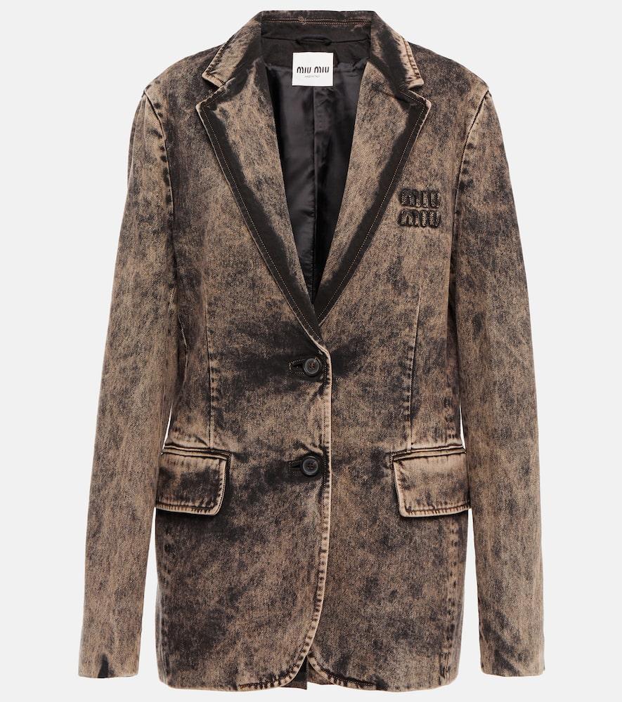 miu miu denim blazer