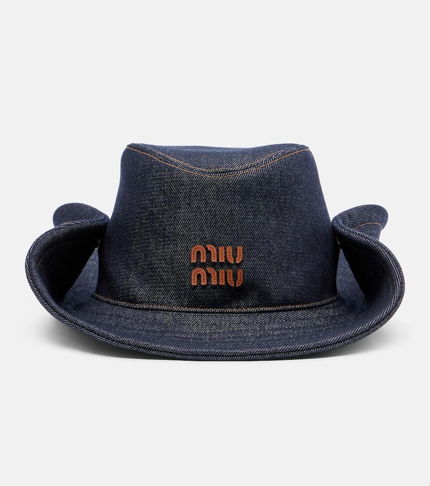 miu miu denim cowboy hat