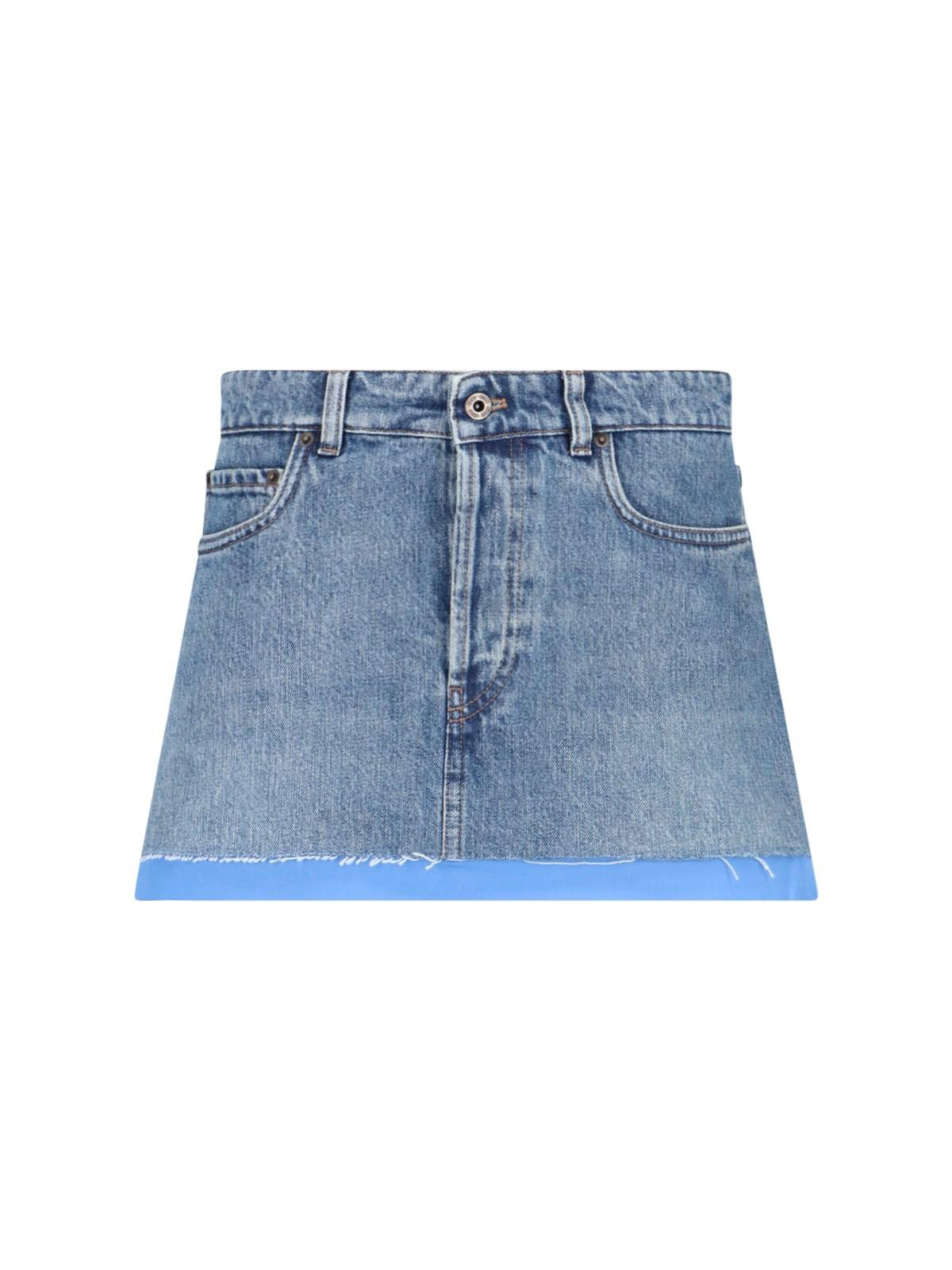 miu miu denim mini skirt