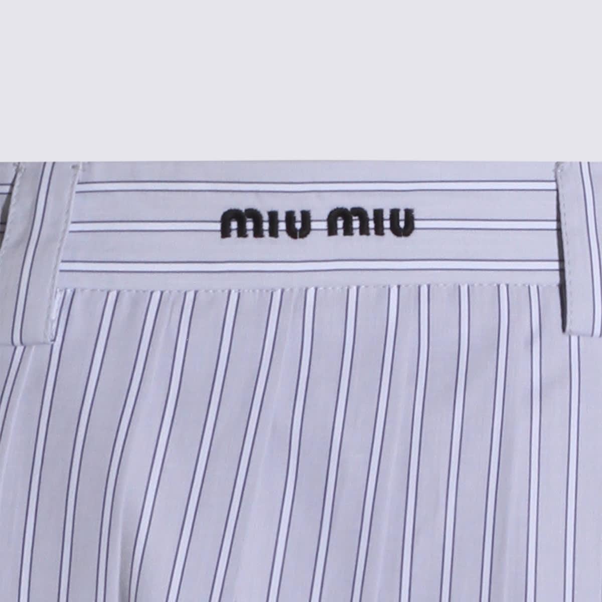 miu miu grey cotton skirt