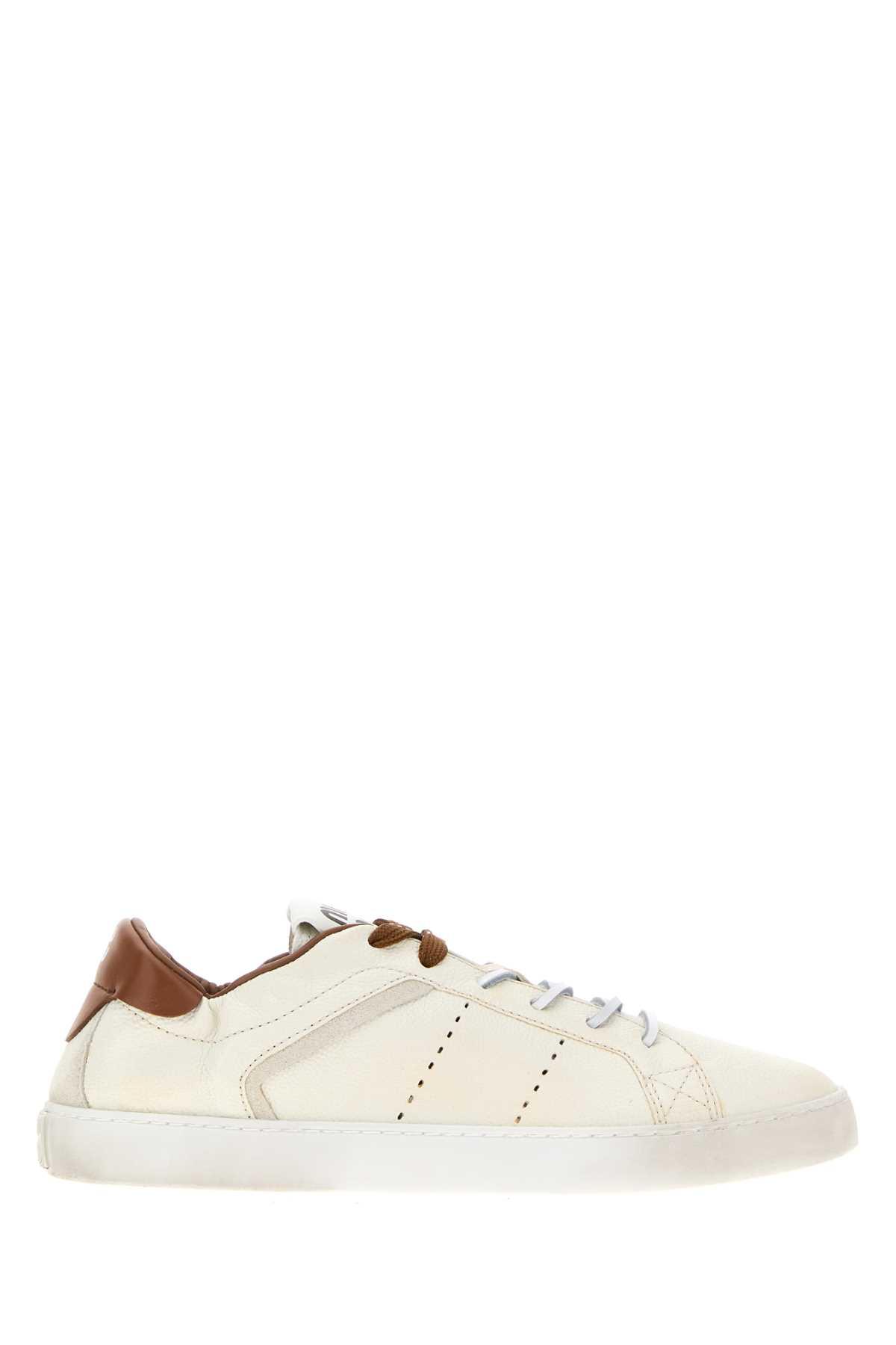 miu miu ivory leather sneakers