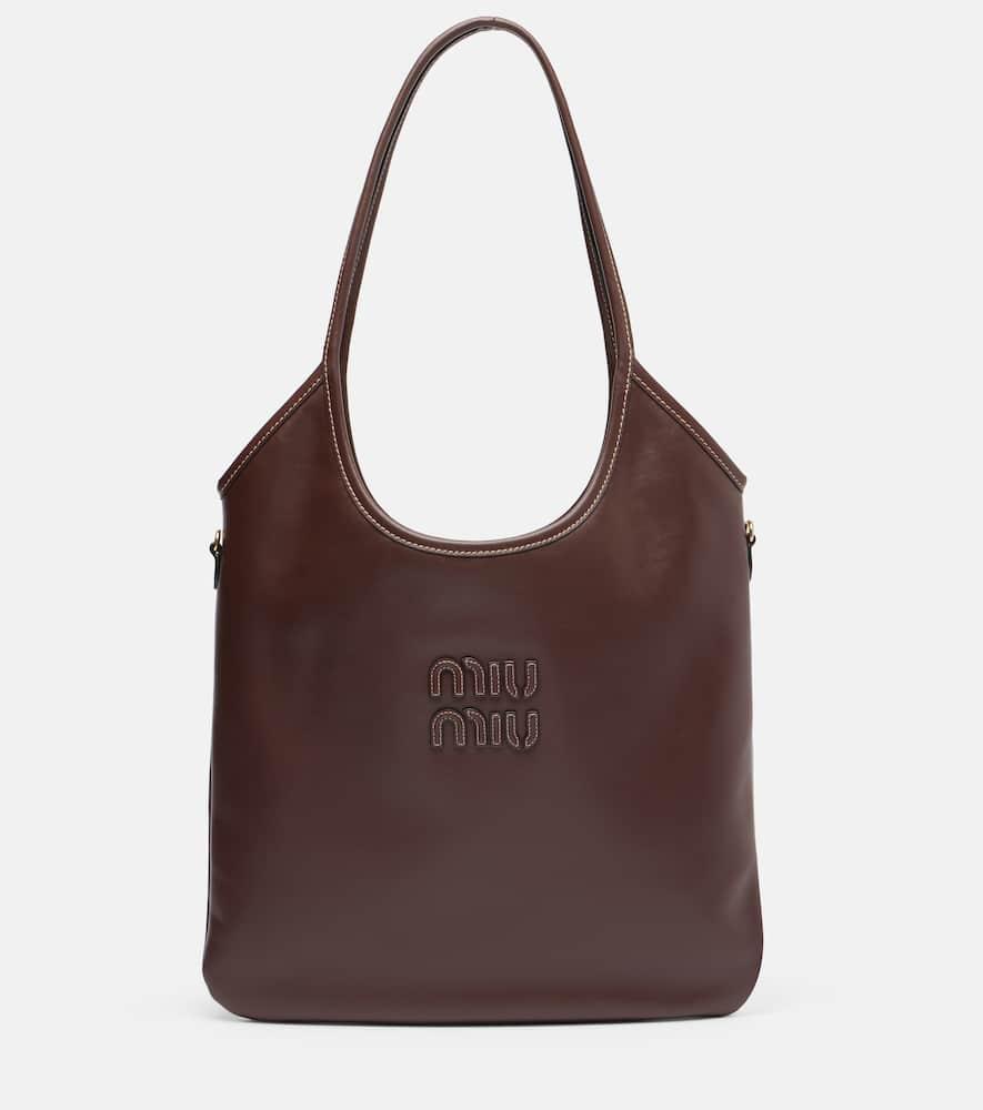 miu miu ivy medium leather tote bag