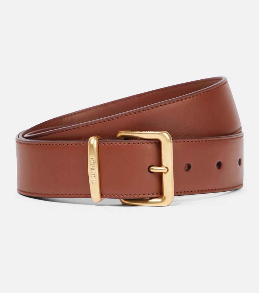 miu miu leather belt