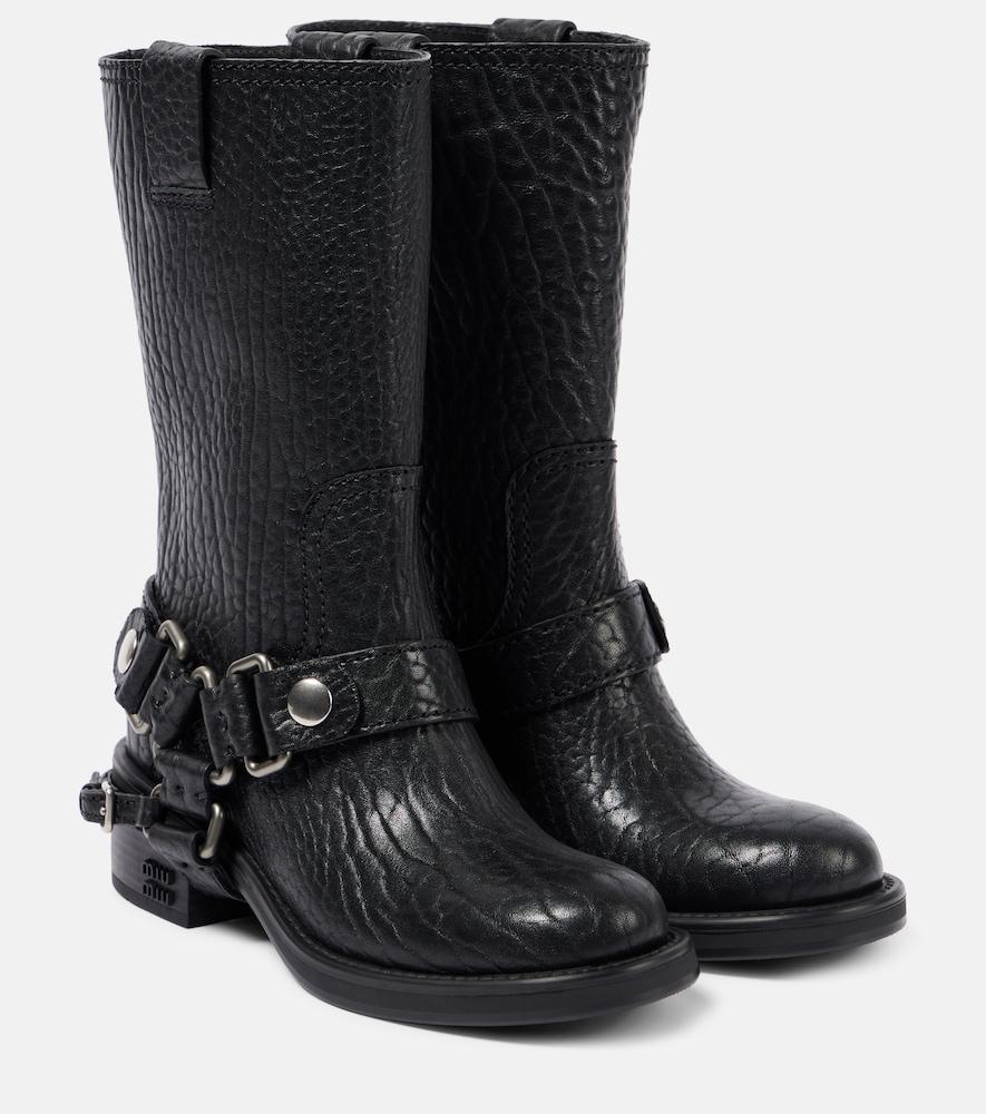 miu miu leather biker boots