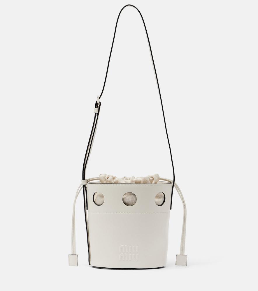 miu miu leather bucket bag